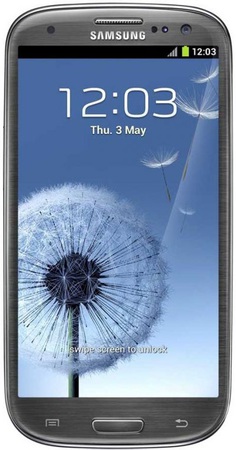 Смартфон Samsung Galaxy S3 GT-I9300 16Gb Titanium grey - Омутнинск